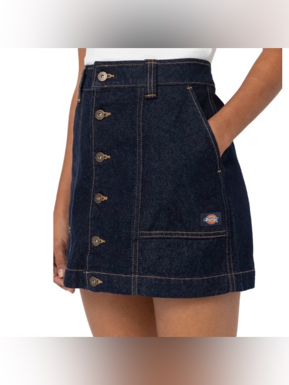 NWT Dickies 90s Retro Western Madison Denim Mini Skirt Size Small